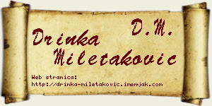Drinka Miletaković vizit kartica